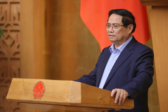 Thủ tướng Phạm Minh Chính tại phiên họp thường kỳ Chính phủ sáng 8/11. Ảnh: VGP