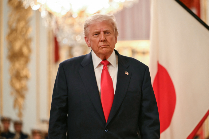 Tổng thống Mỹ Donald Trump tại Nhà khách Akasaka ở Tokyo tháng 10/2025. Ảnh: AFP